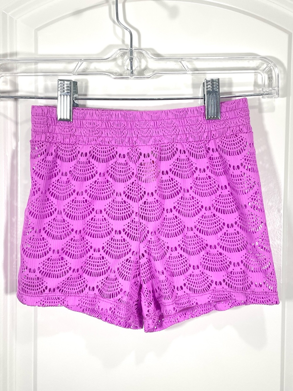 Cat & Jack Purple Lace Cover-Up Shorts Girls S 6/7 Beach Swim